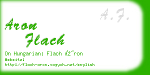 aron flach business card